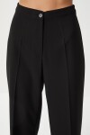 Dikişli Straight Poliviskon Pantolon SİYAH LGP0023