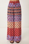 Geniş Paça Yazlık Viskon Pantolon MAVİ KİREMİT LMX0086