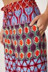 Geniş Paça Yazlık Viskon Pantolon MAVİ KİREMİT LMX0086