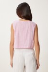 Kolsuz Keten Bluz PEMBE LGP0004