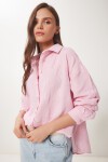 Nakış İşlemeli Müslin Gömlek PEMBE LHF0022