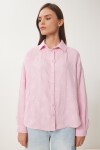 Nakış İşlemeli Müslin Gömlek PEMBE LHF0022