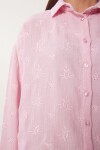 Nakış İşlemeli Müslin Gömlek PEMBE LHF0022