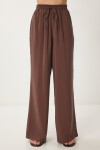 Oversize Modal Gömlek Pantolon Takım 58691 KAHVERENGİ LDP0038