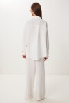 Oversize Müslin Gömlek Pantolon Takım EKRU LSA0014