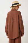 Oversize Müslin Gömlek Pantolon Takım KAHVERENGİ LSA0014
