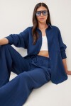 Oversize Müslin Gömlek Pantolon Takım LACİVERT LSA0014