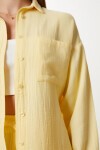 Oversize Müslin Gömlek Pantolon Takım SARI LSA0014