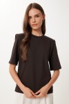 Vatkalı İnterlok Tshirt ACI KAHVE LUS0085