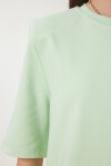Vatkalı İnterlok Tshirt AÇIK YEŞİL LUS0085