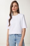 Vatkalı İnterlok Tshirt BEYAZ LUS0085