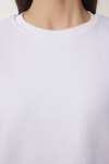Vatkalı İnterlok Tshirt BEYAZ LUS0085