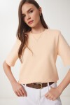 Vatkalı İnterlok Tshirt ŞEFTALİ LUS0085