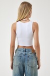 Askılı 2li Paket Crop Örme Bluz KOBALT MAVİ BEYAZ LOW0040