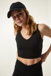 Askılı Şekillendirici Spor Sütyeni SİYAH LOW0005
