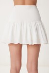 Fistolu Örme Mini Şort Etek KEMİK LNJ0024
