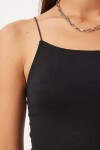 İkili İp Askılı Örme Bluz SİYAH BEYAZ LLD0001