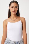 İkili İp Askılı Örme Bluz SİYAH BEYAZ LLD0001