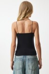 İp Askılı Örme Body Bluz SİYAH LLD0002