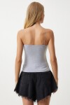 İp Askılı Örme Body Bluz TAŞ GRİSİ LLD0002