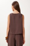 Kolsuz Bluz Pantolon Takım KAHVERENGİ LMC0058