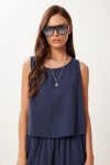 Kolsuz Bluz Pantolon Takım LACİVERT LMC0058