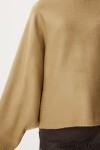 Yarasa Kol Balıkçı Yaka Triko Kazak ZEYTİN YEŞİLİ LMT0049