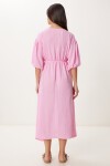 Yazlık Midi Müslin Elbise PEMBE LKB0014