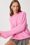 Yumuşak Dokulu Oversize Triko Kazak PEMBE LPF0063