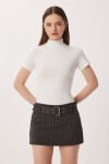 Balıkçı Yaka Basic Viskon Bluz EKRU LRN0027
