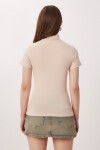 Balıkçı Yaka Basic Viskon Bluz KREM LRN0027