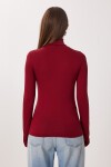 Balıkçı Yaka Viskon Bluz BORDO LRN0023