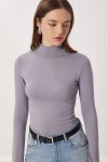 Balıkçı Yaka Viskon Bluz GRİ LRN0023