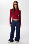 Basic Crop Modal Bluz BORDO LUB0247