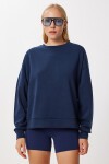 Basic Yumuşak Modal Sweatshirt LACİVERT LUB0245