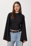 İspanyol Kol Örme Bluz SİYAH LRN0021