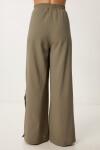 Keten Crop Bluz Pantolon Takım HAKİ LRV0107