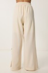 Keten Crop Bluz Pantolon Takım KREM LRV0107