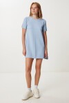 Oversize Basic Triko Elbise GÖK MAVİ LUB0161