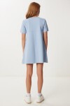 Oversize Basic Triko Elbise GÖK MAVİ LUB0161