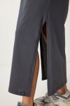 Oversize Basic Yazlık Esnek Örme Elbise FÜME LUB0113