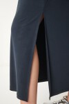 Oversize Basic Yazlık Örme Elbise ANTRASİT LUB0082