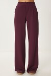 Rahat Geniş Paça İnterlok Pantolon BORDO LUB0067