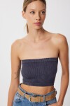 Straplez Fitilli Örme 2li Paket Büstiyer TAŞ ANTRASİT LUB0211
