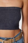 Straplez Fitilli Örme 2li Paket Büstiyer TAŞ ANTRASİT LUB0211