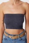 Straplez Fitilli Örme Büstiyer ANTRASİT LUB0218