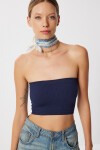 Straplez Fitilli Örme Büstiyer LACİVERT LUB0218
