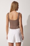 2li Askılı Yazlık Triko Crop Bluz SİYAH VİZON LYY0011