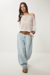 Ajurlu Mevsimlik Triko Bluz KEMİK LYY0092