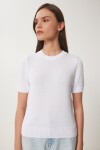 Basic Mevsimlik Triko Bluz BEYAZ LUS0119